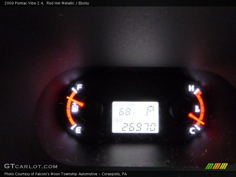 Red Hot Metallic / Ebony 2009 Pontiac Vibe 2.4