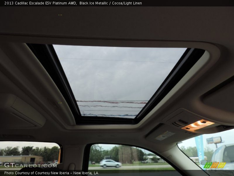 Black Ice Metallic / Cocoa/Light Linen 2013 Cadillac Escalade ESV Platinum AWD
