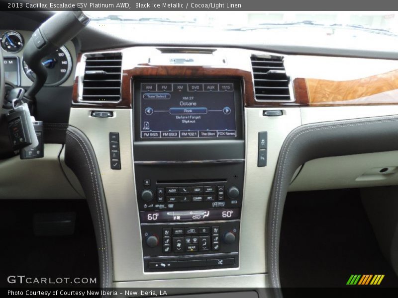 Black Ice Metallic / Cocoa/Light Linen 2013 Cadillac Escalade ESV Platinum AWD