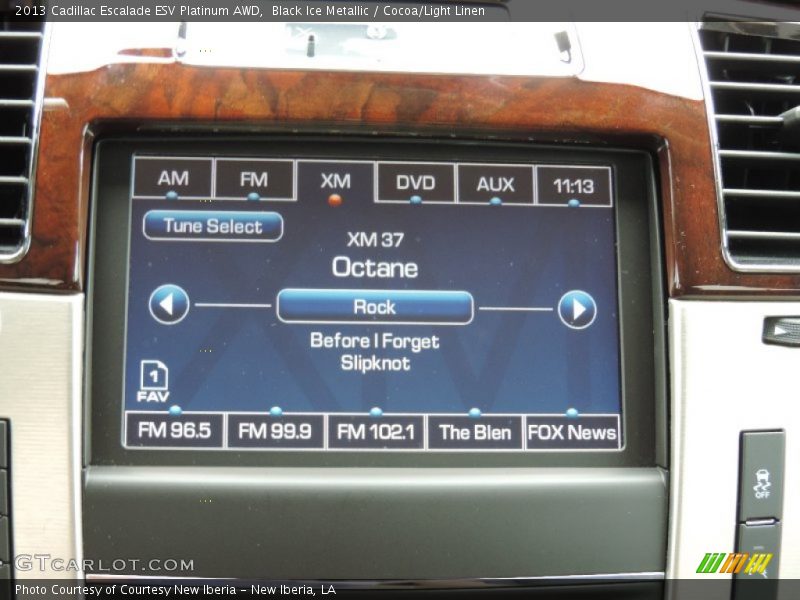 Black Ice Metallic / Cocoa/Light Linen 2013 Cadillac Escalade ESV Platinum AWD