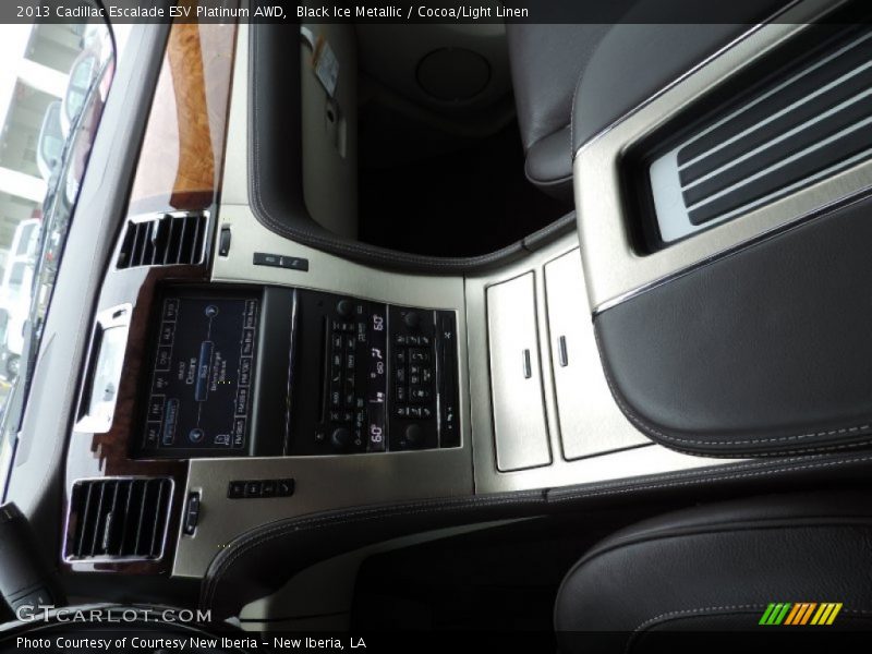 Black Ice Metallic / Cocoa/Light Linen 2013 Cadillac Escalade ESV Platinum AWD