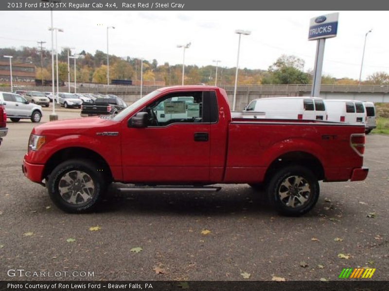 Race Red / Steel Gray 2013 Ford F150 STX Regular Cab 4x4