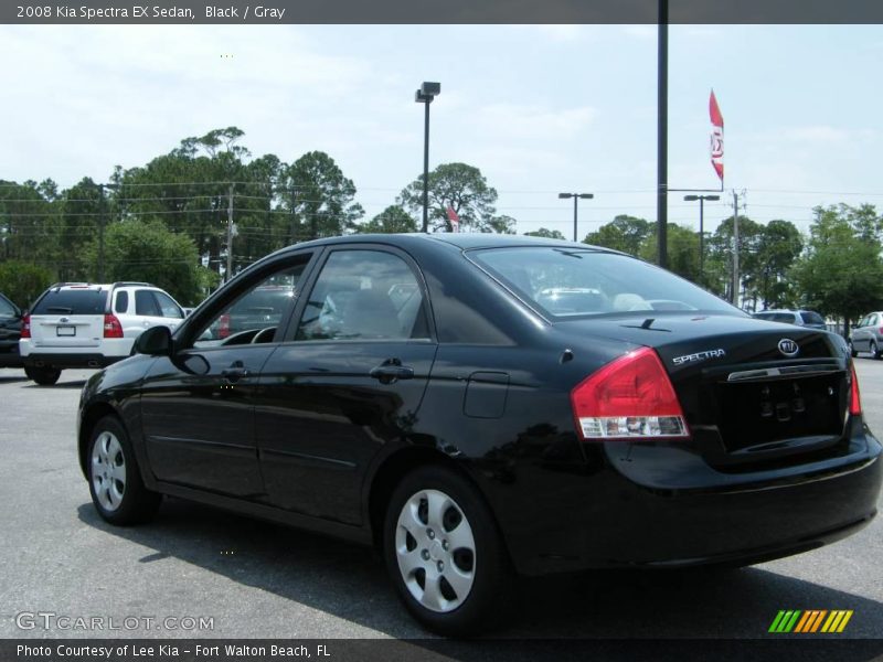 Black / Gray 2008 Kia Spectra EX Sedan