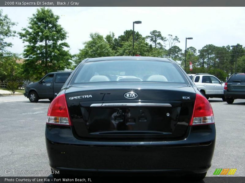 Black / Gray 2008 Kia Spectra EX Sedan