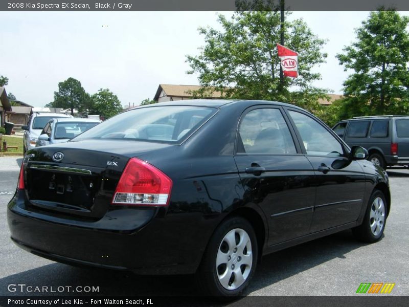 Black / Gray 2008 Kia Spectra EX Sedan