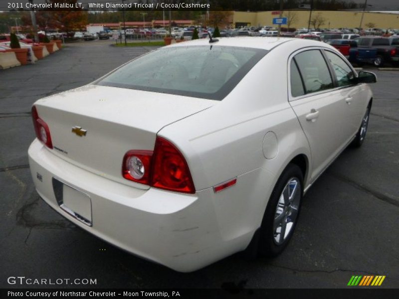 White Diamond Tricoat / Cocoa/Cashmere 2011 Chevrolet Malibu LT