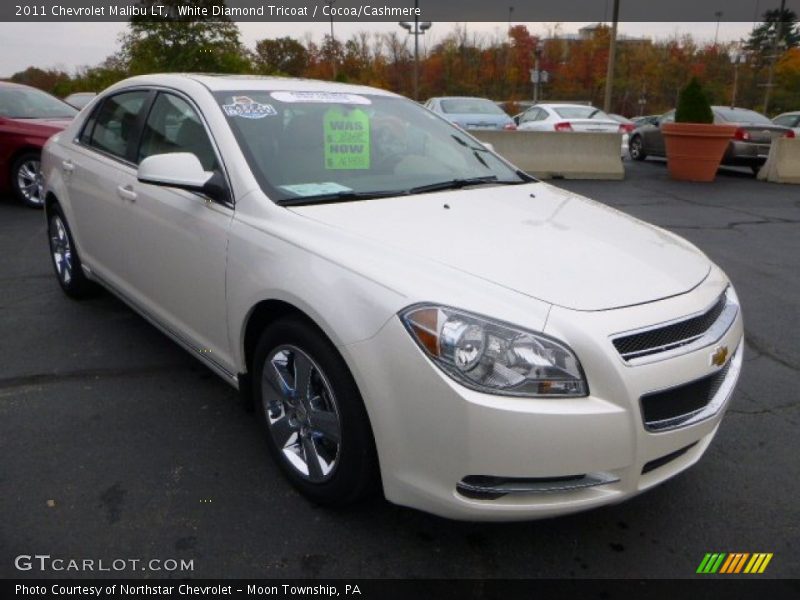 White Diamond Tricoat / Cocoa/Cashmere 2011 Chevrolet Malibu LT
