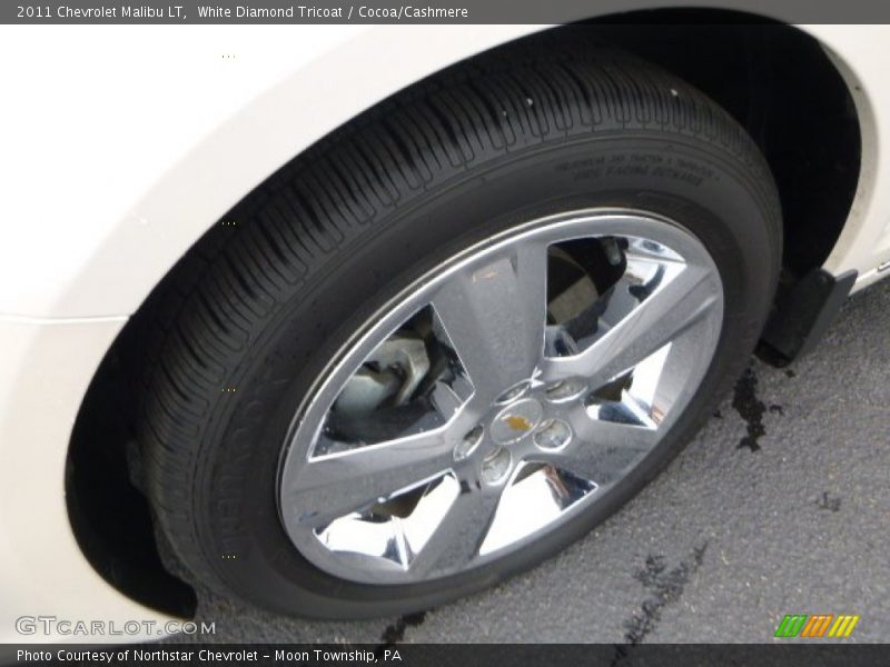 White Diamond Tricoat / Cocoa/Cashmere 2011 Chevrolet Malibu LT