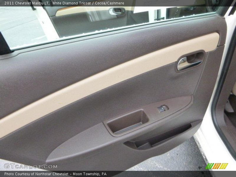White Diamond Tricoat / Cocoa/Cashmere 2011 Chevrolet Malibu LT