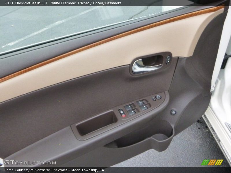 White Diamond Tricoat / Cocoa/Cashmere 2011 Chevrolet Malibu LT