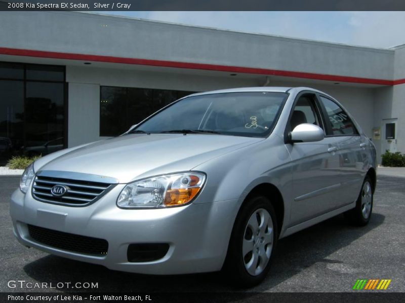 Silver / Gray 2008 Kia Spectra EX Sedan