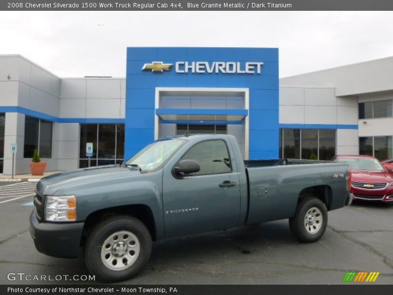Blue Granite Metallic / Dark Titanium 2008 Chevrolet Silverado 1500 Work Truck Regular Cab 4x4