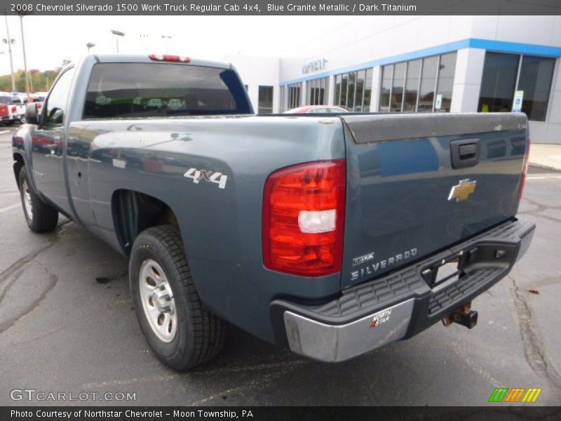 Blue Granite Metallic / Dark Titanium 2008 Chevrolet Silverado 1500 Work Truck Regular Cab 4x4