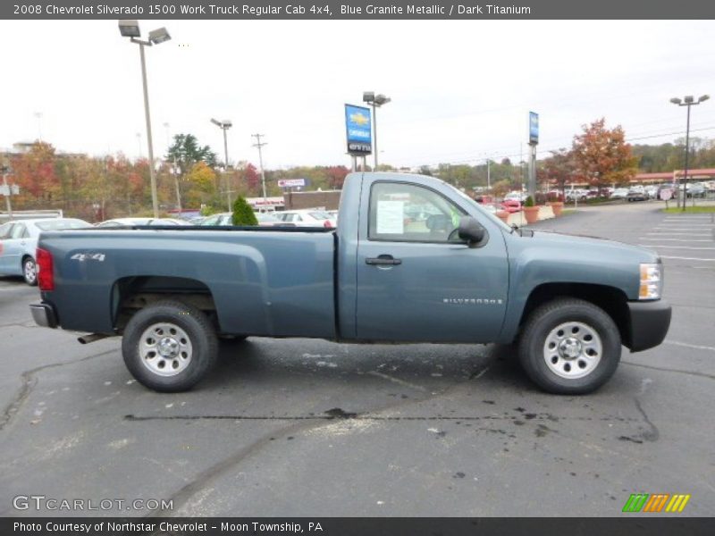 Blue Granite Metallic / Dark Titanium 2008 Chevrolet Silverado 1500 Work Truck Regular Cab 4x4