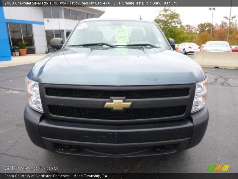 Blue Granite Metallic / Dark Titanium 2008 Chevrolet Silverado 1500 Work Truck Regular Cab 4x4