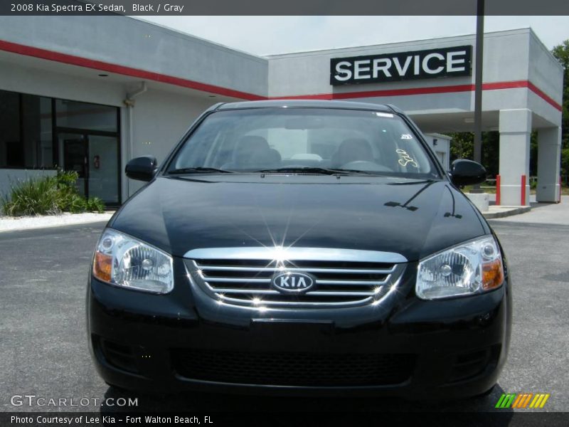 Black / Gray 2008 Kia Spectra EX Sedan