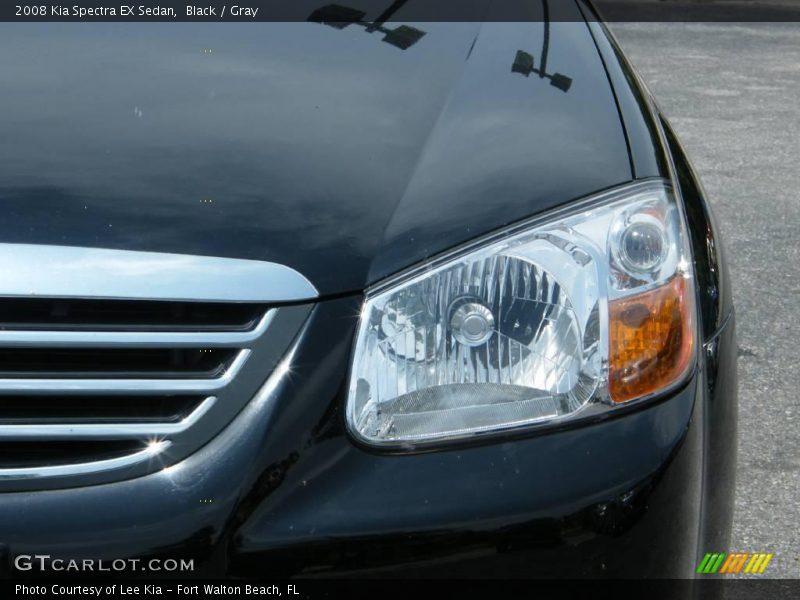 Black / Gray 2008 Kia Spectra EX Sedan