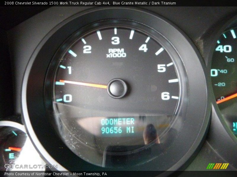 Blue Granite Metallic / Dark Titanium 2008 Chevrolet Silverado 1500 Work Truck Regular Cab 4x4