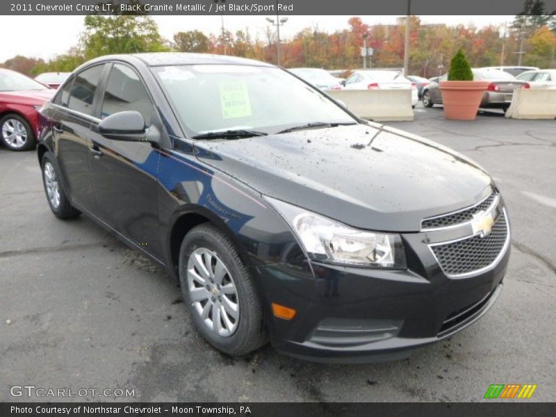 Black Granite Metallic / Jet Black/Sport Red 2011 Chevrolet Cruze LT