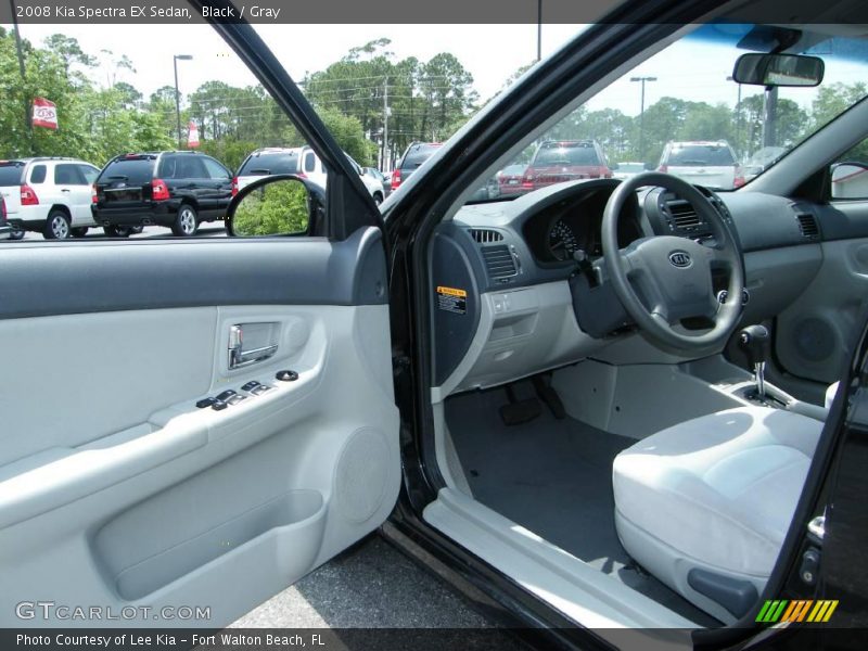 Black / Gray 2008 Kia Spectra EX Sedan