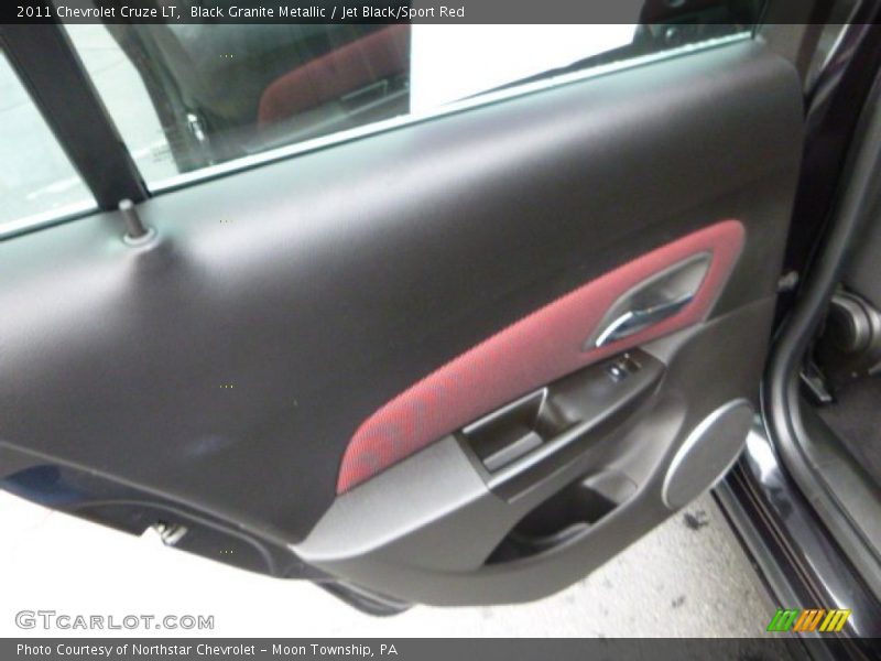 Black Granite Metallic / Jet Black/Sport Red 2011 Chevrolet Cruze LT