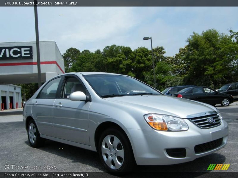 Silver / Gray 2008 Kia Spectra EX Sedan