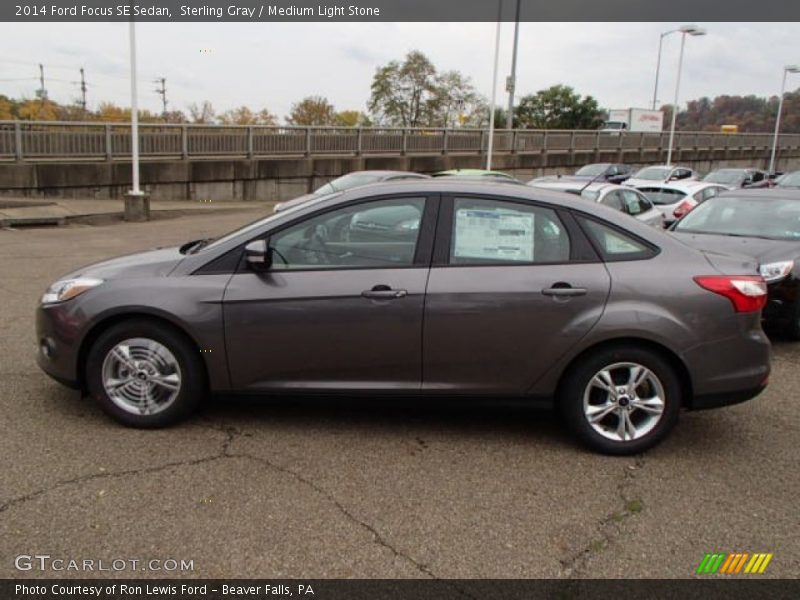 Sterling Gray / Medium Light Stone 2014 Ford Focus SE Sedan