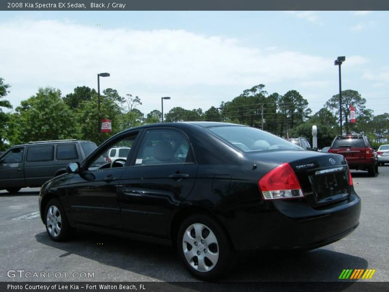 Black / Gray 2008 Kia Spectra EX Sedan