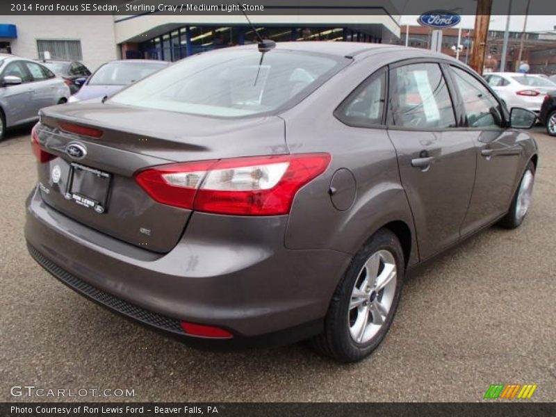 Sterling Gray / Medium Light Stone 2014 Ford Focus SE Sedan