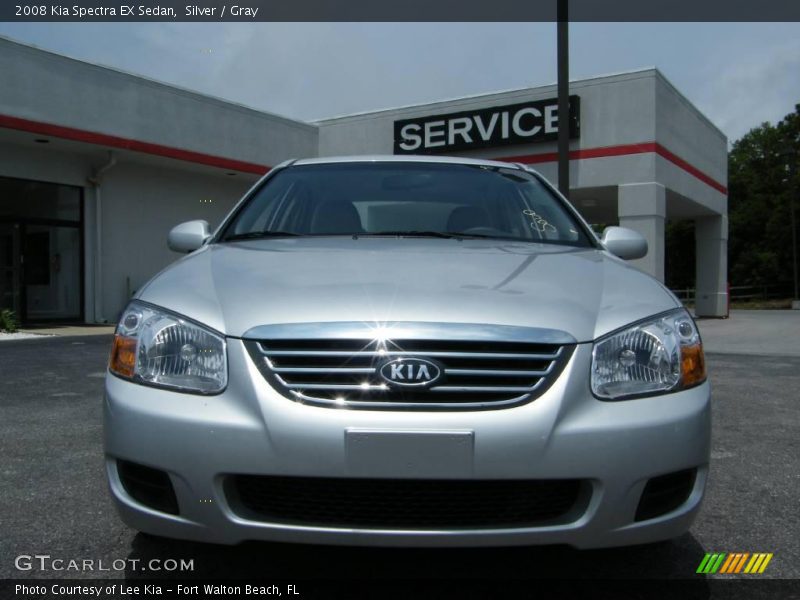Silver / Gray 2008 Kia Spectra EX Sedan