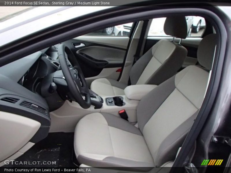 Sterling Gray / Medium Light Stone 2014 Ford Focus SE Sedan