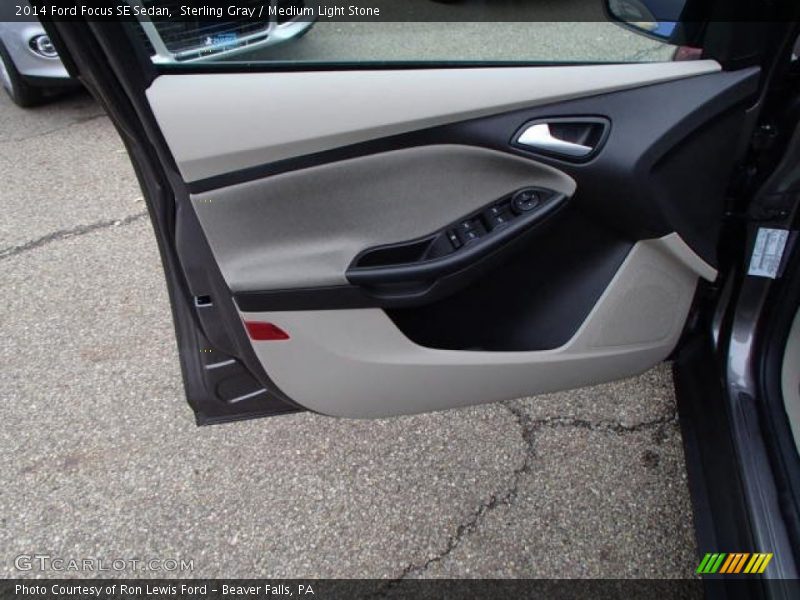 Sterling Gray / Medium Light Stone 2014 Ford Focus SE Sedan