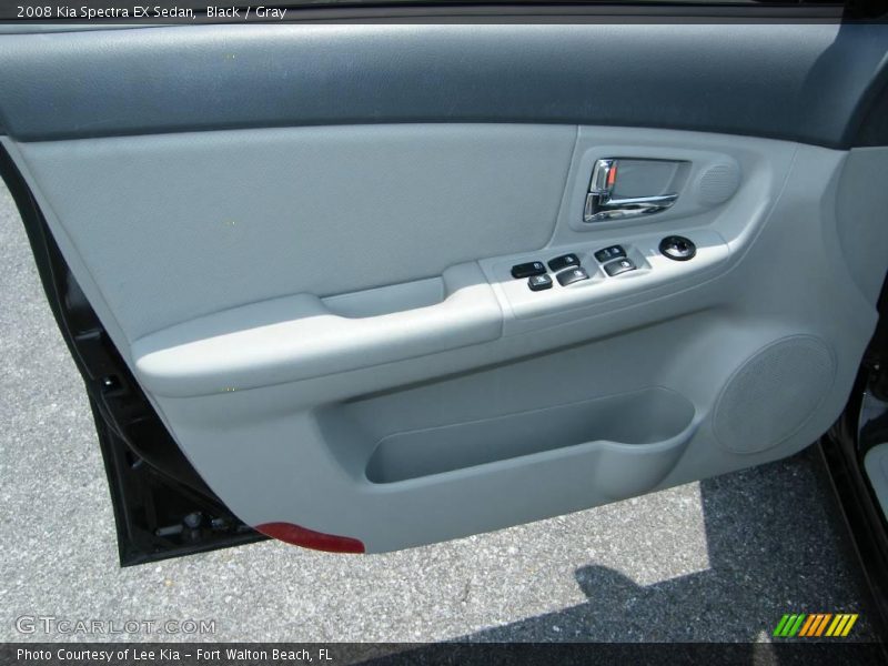 Black / Gray 2008 Kia Spectra EX Sedan