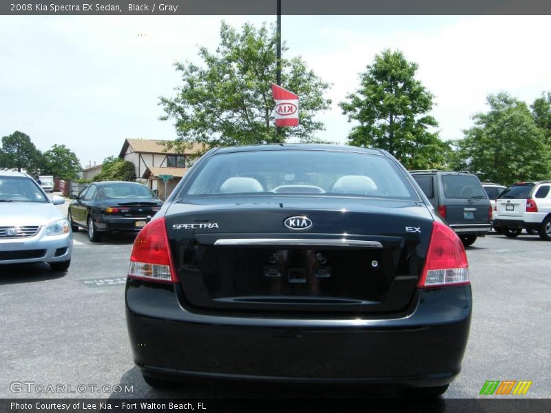 Black / Gray 2008 Kia Spectra EX Sedan
