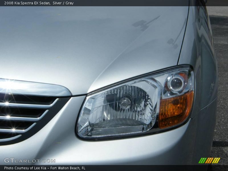 Silver / Gray 2008 Kia Spectra EX Sedan