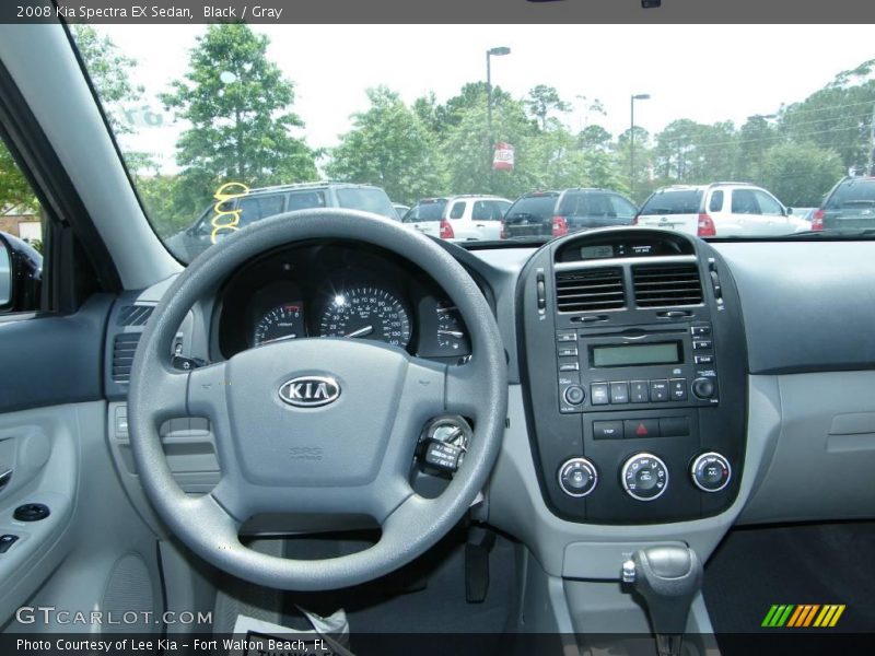 Black / Gray 2008 Kia Spectra EX Sedan