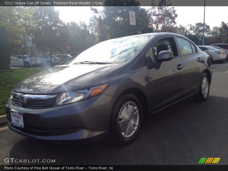 Polished Metal Metallic / Gray 2012 Honda Civic HF Sedan