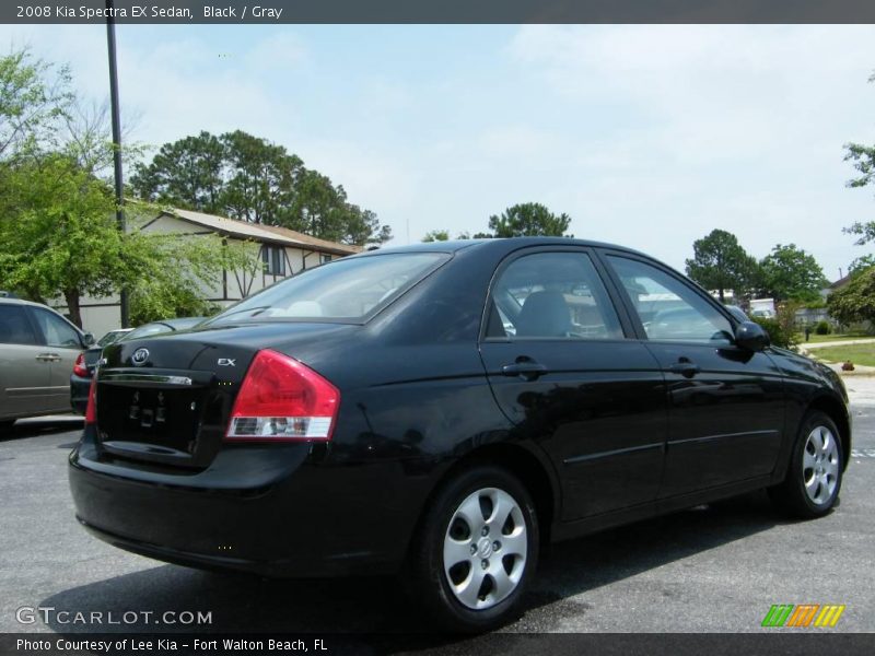Black / Gray 2008 Kia Spectra EX Sedan