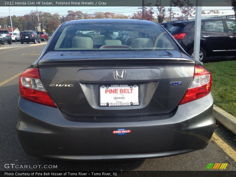Polished Metal Metallic / Gray 2012 Honda Civic HF Sedan