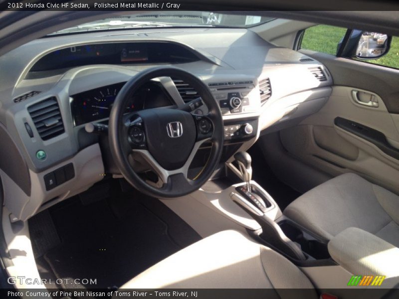 Polished Metal Metallic / Gray 2012 Honda Civic HF Sedan