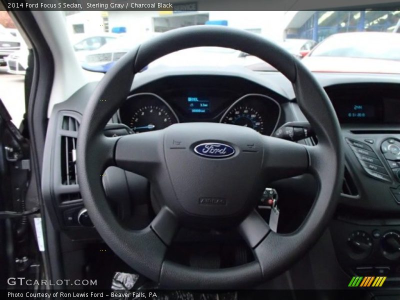 Sterling Gray / Charcoal Black 2014 Ford Focus S Sedan