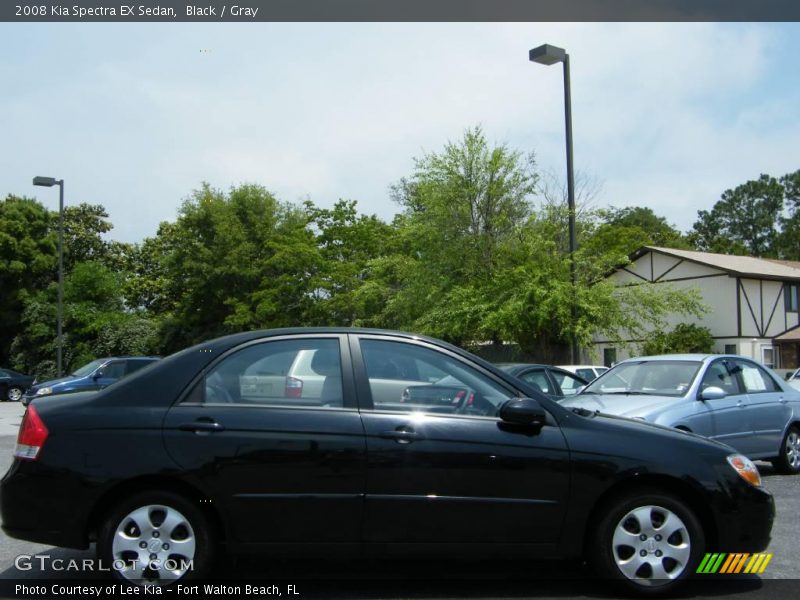 Black / Gray 2008 Kia Spectra EX Sedan