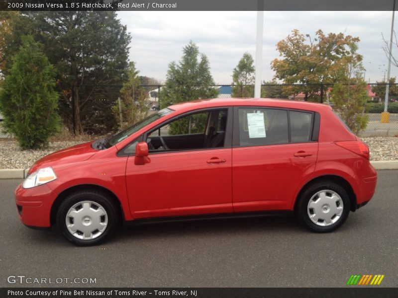 Red Alert / Charcoal 2009 Nissan Versa 1.8 S Hatchback