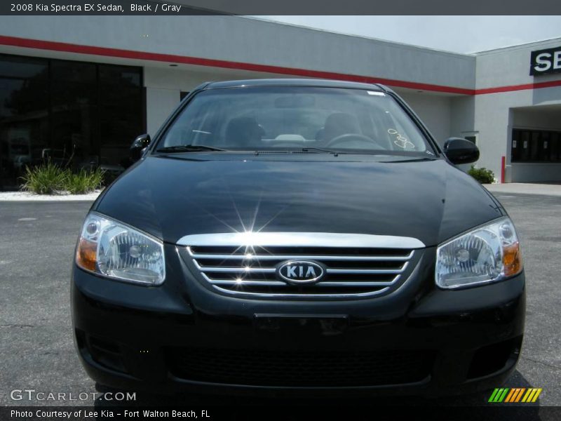 Black / Gray 2008 Kia Spectra EX Sedan