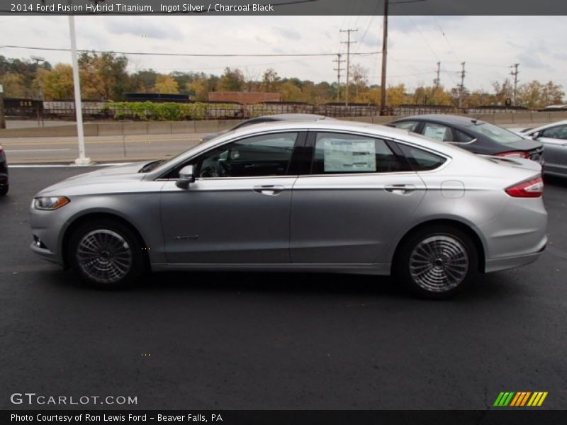Ingot Silver / Charcoal Black 2014 Ford Fusion Hybrid Titanium