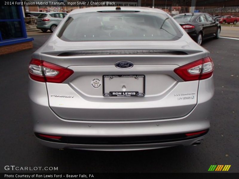Ingot Silver / Charcoal Black 2014 Ford Fusion Hybrid Titanium