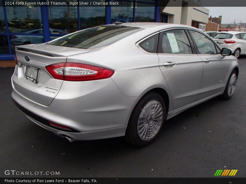 Ingot Silver / Charcoal Black 2014 Ford Fusion Hybrid Titanium