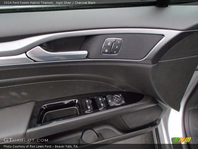 Ingot Silver / Charcoal Black 2014 Ford Fusion Hybrid Titanium