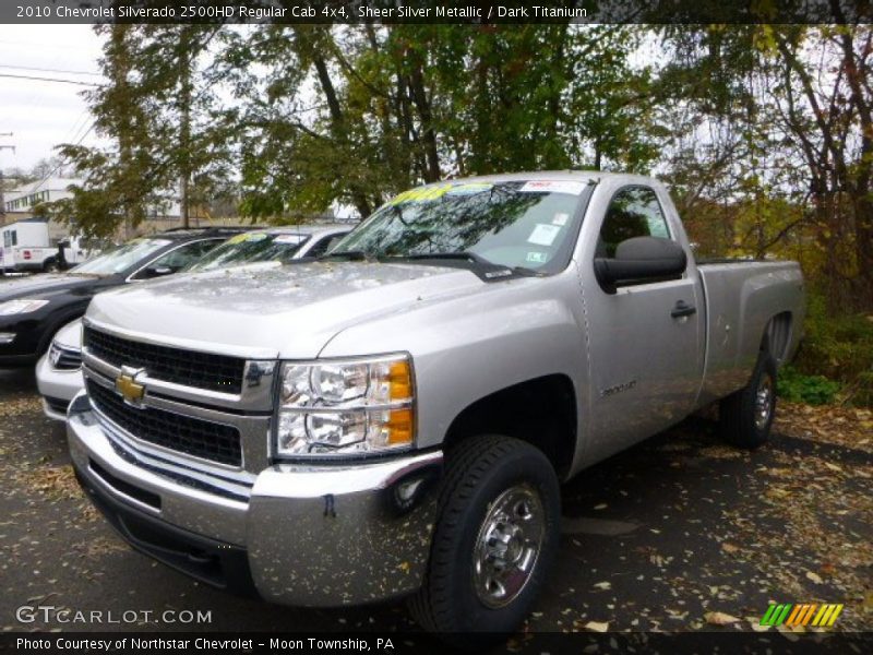 Sheer Silver Metallic / Dark Titanium 2010 Chevrolet Silverado 2500HD Regular Cab 4x4