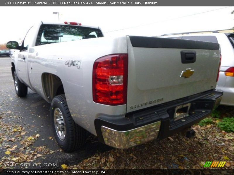 Sheer Silver Metallic / Dark Titanium 2010 Chevrolet Silverado 2500HD Regular Cab 4x4